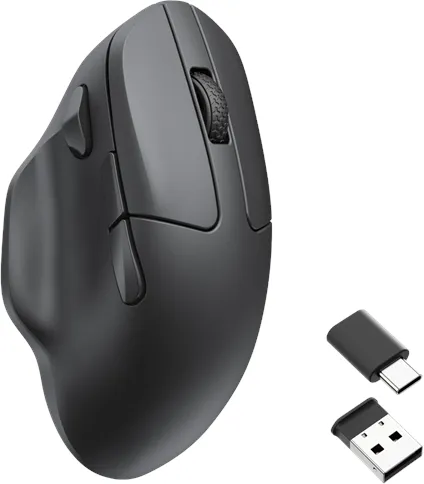 Keychron M7 1K Hz Light 63g Ergonomic Black Wirele - Gaming Hiiri - Optinen - 6 painiketta - Musta